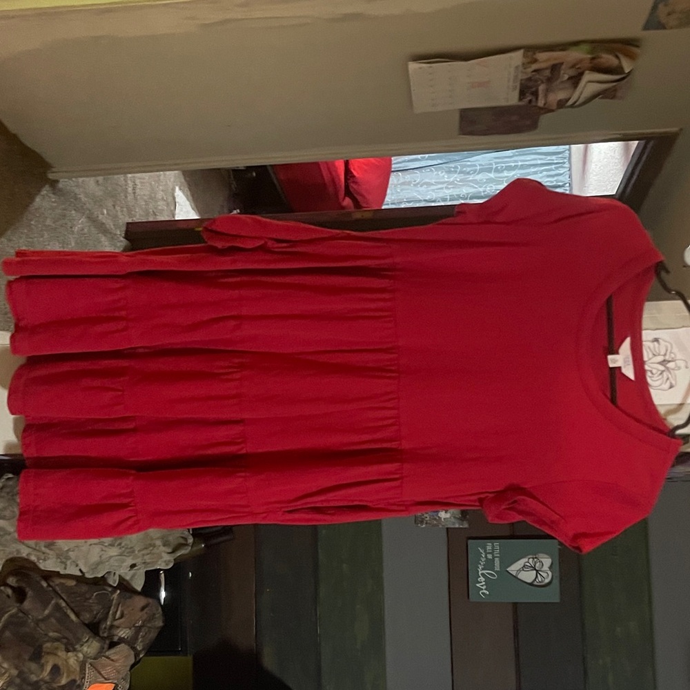 Time and Tru Red Midi Dress